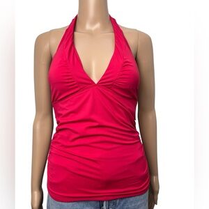 New Athleta Shirrendipity Halter Tankini Padded Swim Top in Grenadine Red